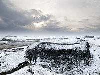 Snow on Sycamore Gap